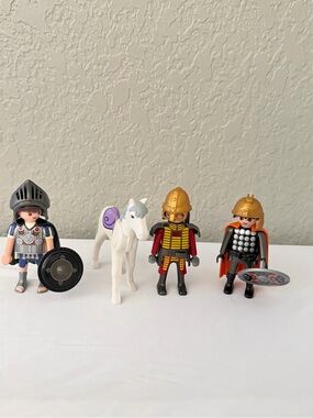 Vintage Playmobil/Geobra Toys Roman Gladiator and Horse Set